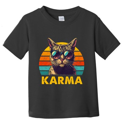 Vintage Cat Music Gifts For Teens Karma Toddler T-Shirt