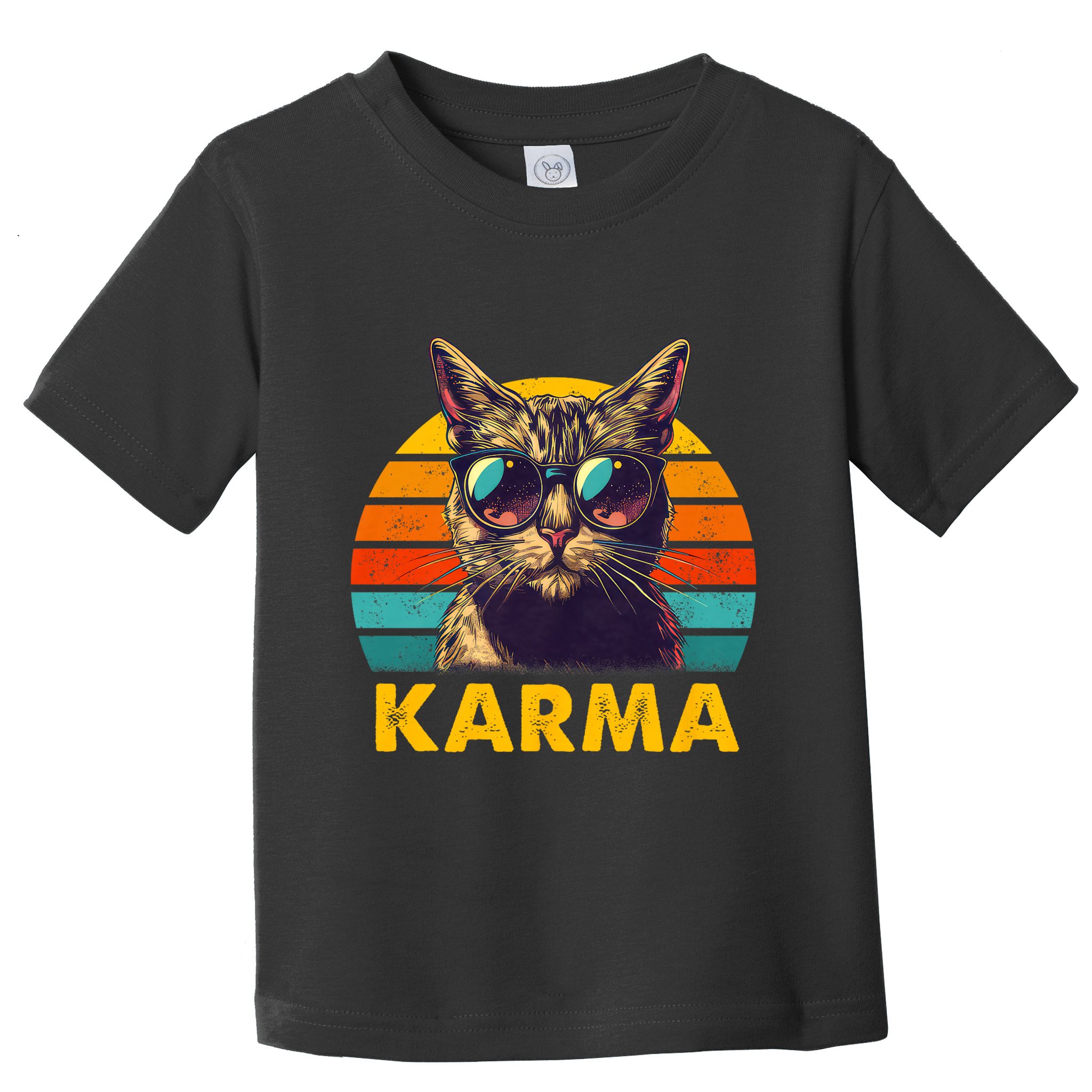 Vintage Cat Music Gifts For Teens Karma Toddler T-Shirt