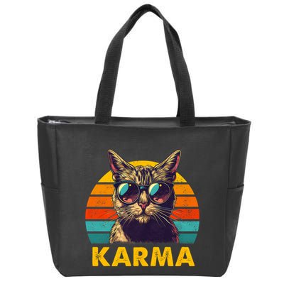 Vintage Cat Music Gifts For Teens Karma Zip Tote Bag