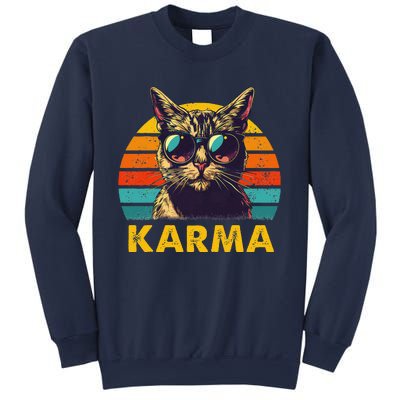 Vintage Cat Music Gifts Karma Sweatshirt