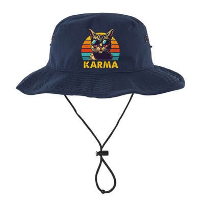 Vintage Cat Music Gifts Karma Legacy Cool Fit Booney Bucket Hat