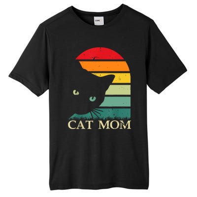 Vintage Cat Mom For WomenFunny Cat Mom Mother Tall Fusion ChromaSoft Performance T-Shirt