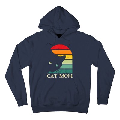 Vintage Cat Mom For WomenFunny Cat Mom Mother Hoodie