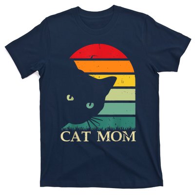 Vintage Cat Mom For WomenFunny Cat Mom Mother T-Shirt