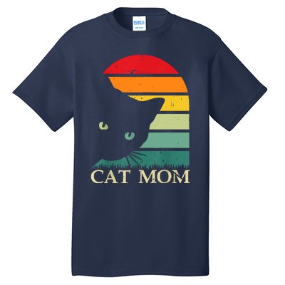 Vintage Cat Mom For WomenFunny Cat Mom Mother Tall T-Shirt