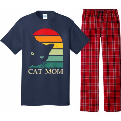 Vintage Cat Mom For WomenFunny Cat Mom Mother Pajama Set