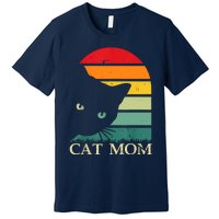 Vintage Cat Mom For WomenFunny Cat Mom Mother Premium T-Shirt