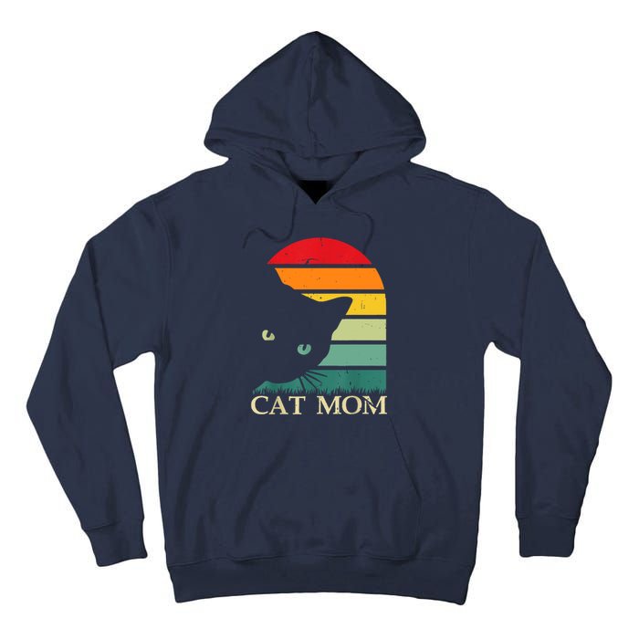 Vintage Cat Mom For WomenFunny Cat Mom Mother Tall Hoodie