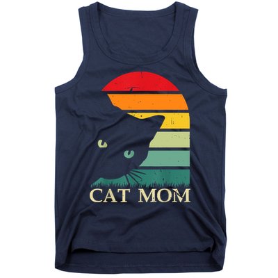 Vintage Cat Mom For WomenFunny Cat Mom Mother Tank Top