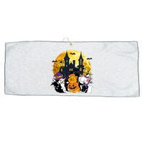 Vintage Cat Movie Marie Oliver Figaro Halloween Pumpkin Large Microfiber Waffle Golf Towel