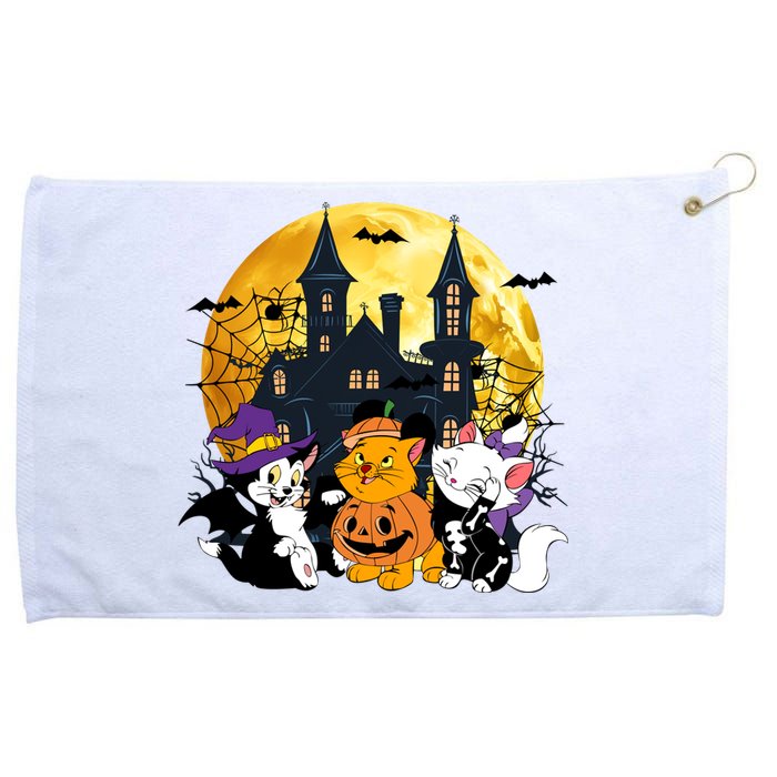 Vintage Cat Movie Marie Oliver Figaro Halloween Pumpkin Grommeted Golf Towel