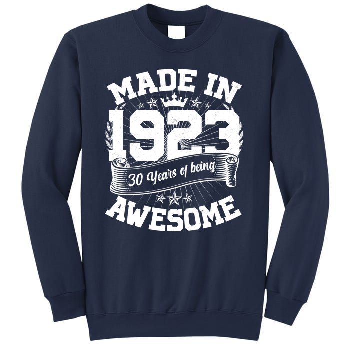 Vintage Crown Made In 1923 100 Years Of Being Awesome Sweatshirt