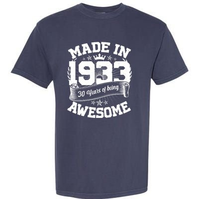 Vintage Crown Made In 1933 90 Years Of Being Awesome Garment-Dyed Heavyweight T-Shirt