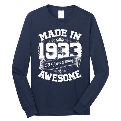 Vintage Crown Made In 1933 90 Years Of Being Awesome Long Sleeve Shirt