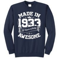 Vintage Crown Made In 1933 90 Years Of Being Awesome Sweatshirt