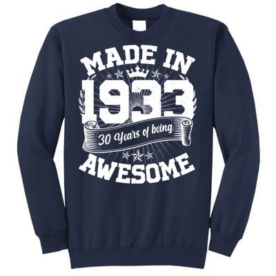 Vintage Crown Made In 1933 90 Years Of Being Awesome Sweatshirt