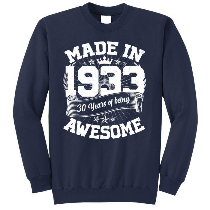 Vintage Crown Made In 1933 90 Years Of Being Awesome Sweatshirt