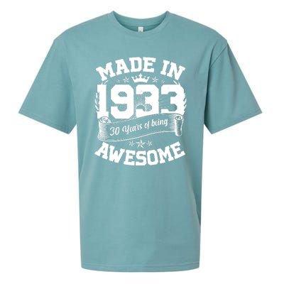 Vintage Crown Made In 1933 90 Years Of Being Awesome Sueded Cloud Jersey T-Shirt