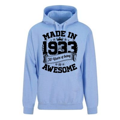 Vintage Crown Made In 1933 90 Years Of Being Awesome Unisex Surf Hoodie