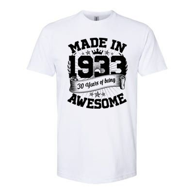 Vintage Crown Made In 1933 90 Years Of Being Awesome Softstyle® CVC T-Shirt