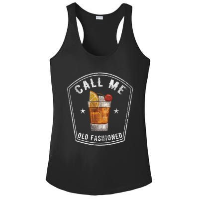 Vintage Call Me Old Fashioned Whiskey Funny Print Cool Gift Ladies PosiCharge Competitor Racerback Tank