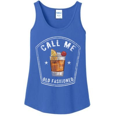 Vintage Call Me Old Fashioned Whiskey Funny Print Cool Gift Ladies Essential Tank