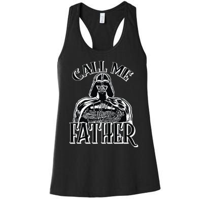 Vader Call Me Father Fathers Day Women's Racerback Tank