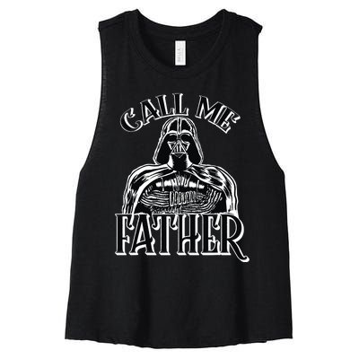 Vader Call Me Father Fathers Day Women's Racerback Cropped Tank