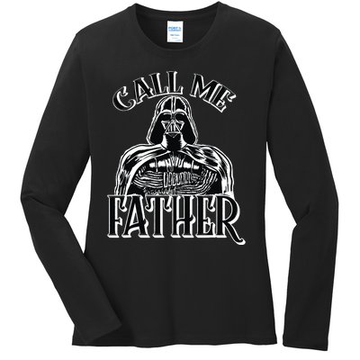 Vader Call Me Father Fathers Day Ladies Long Sleeve Shirt