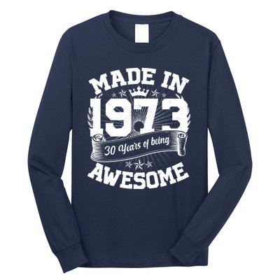 Vintage Crown Made In 1973 50 Years Of Being Awesome Long Sleeve Shirt