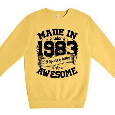 Vintage Crown Made In 1983 40 Years Of Being Awesome Premium Crewneck Sweatshirt