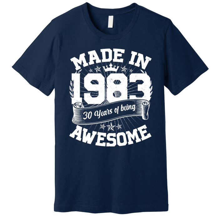 Vintage Crown Made In 1983 40 Years Of Being Awesome Premium T-Shirt