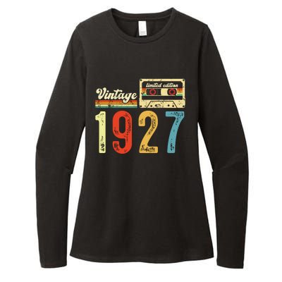 Vintage Cassette Made In 1927 Birthday Womens CVC Long Sleeve Shirt