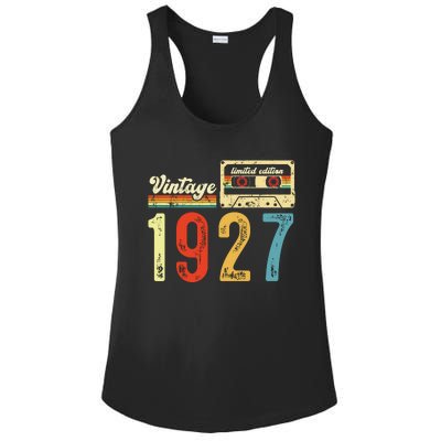 Vintage Cassette Made In 1927 Birthday Ladies PosiCharge Competitor Racerback Tank