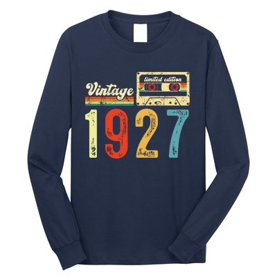 Vintage Cassette Made In 1927 Birthday Long Sleeve Shirt