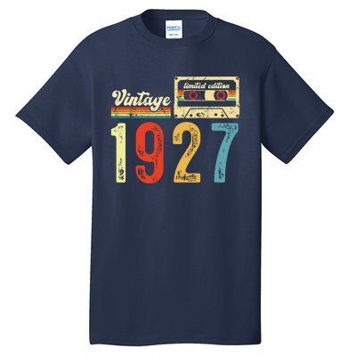 Vintage Cassette Made In 1927 Birthday Tall T-Shirt