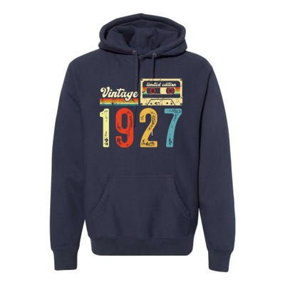 Vintage Cassette Made In 1927 Birthday Premium Hoodie