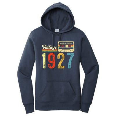 Vintage Cassette Made In 1927 Birthday Women's Pullover Hoodie