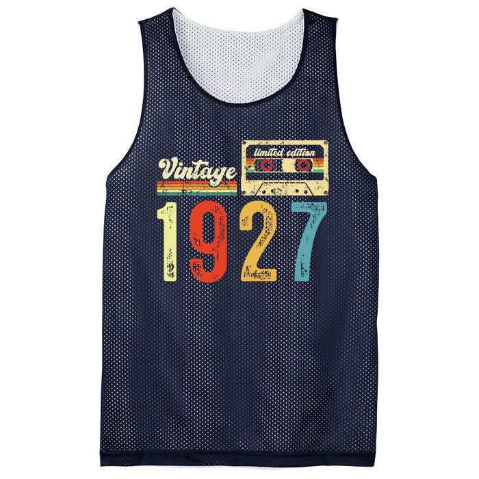 Vintage Cassette Made In 1927 Birthday Mesh Reversible Basketball Jersey Tank