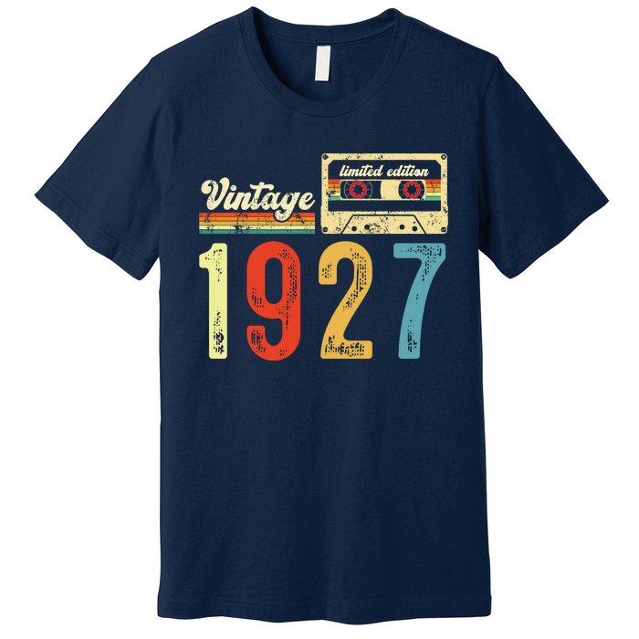 Vintage Cassette Made In 1927 Birthday Premium T-Shirt