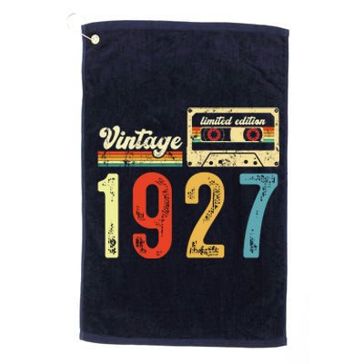 Vintage Cassette Made In 1927 Birthday Platinum Collection Golf Towel