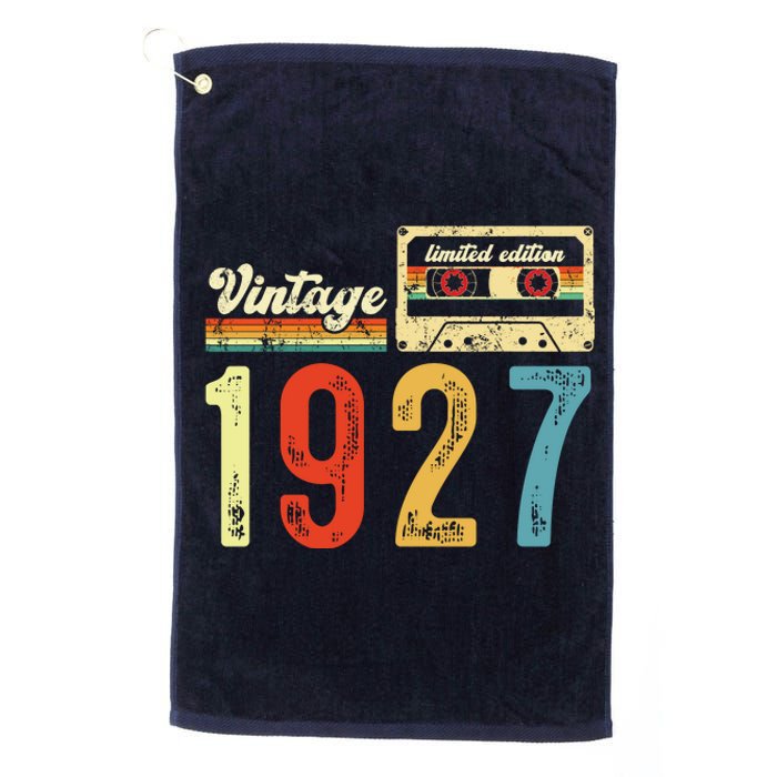 Vintage Cassette Made In 1927 Birthday Platinum Collection Golf Towel