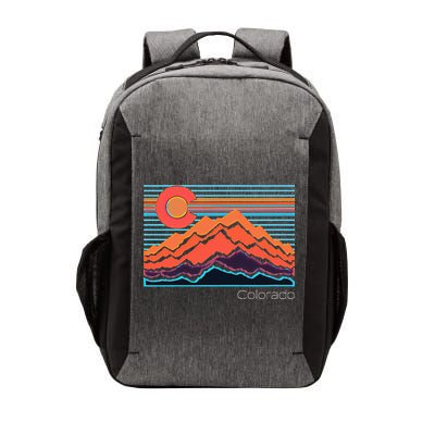 Vintage Colorado Mountain Landscape And Flag Vector Backpack