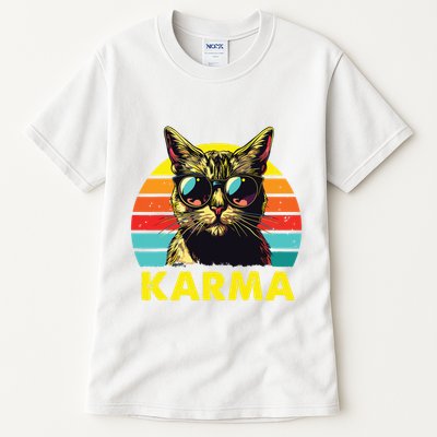 Vintage Cat Music Gifts For Girl Women Karma Tall T-Shirt
