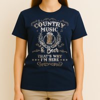 Vintage Country Music And Beer That's Why I'm Here Legends T-Shirt