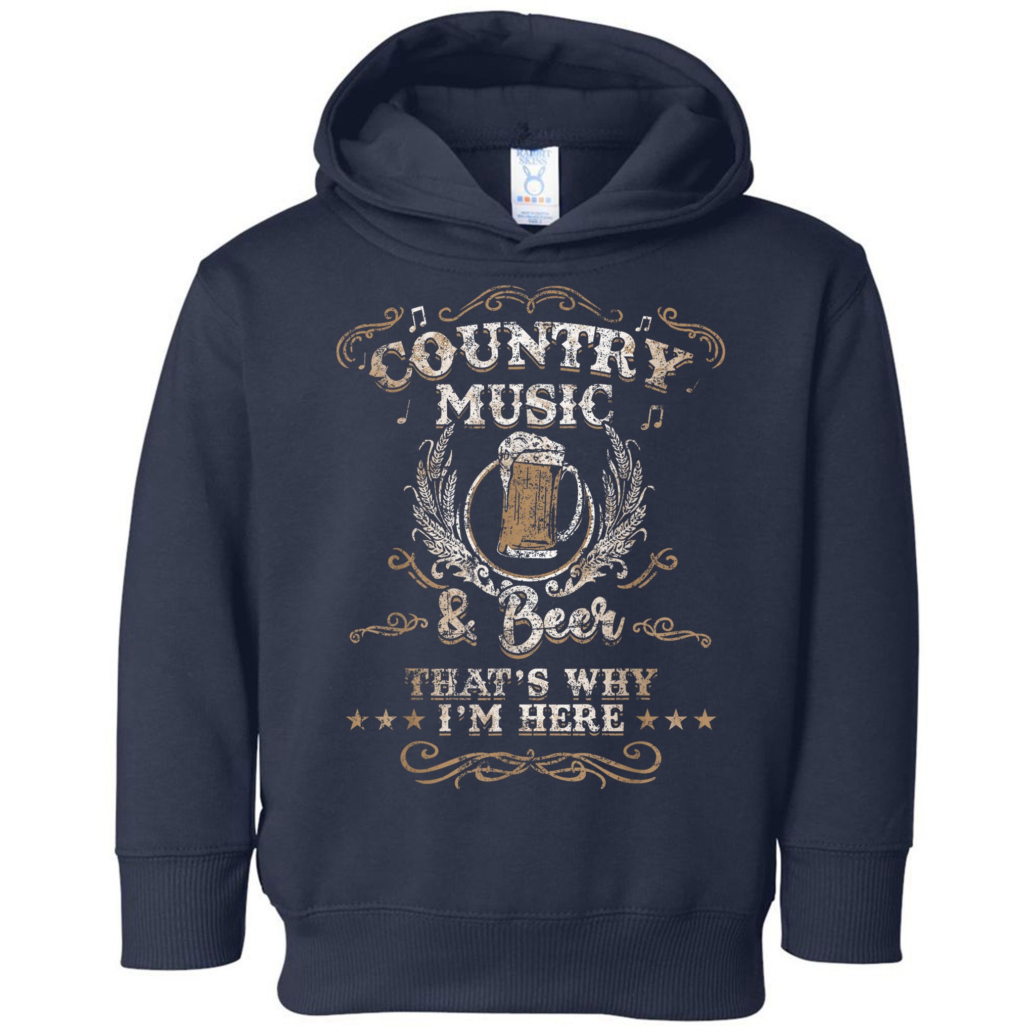 Vintage Country Music And Beer That's Why I'm Here Legends Toddler Hoodie