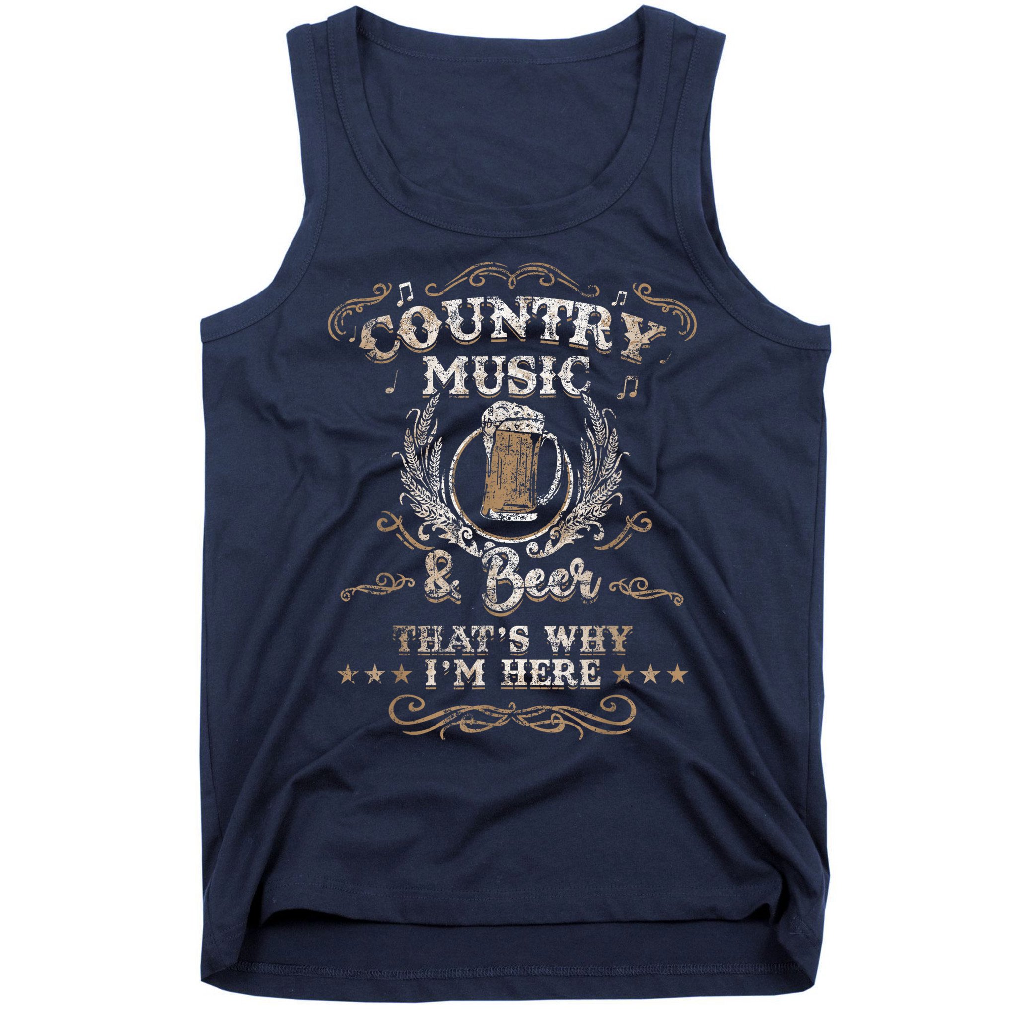 Vintage Country Music And Beer That's Why I'm Here Legends Tank Top