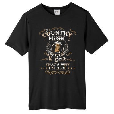 Vintage Country Music And Beer Thats Why Im Here Legends Tall Fusion ChromaSoft Performance T-Shirt