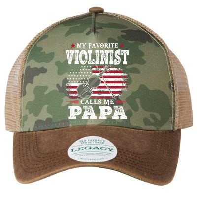 Violinist Call Me Papa Father's Day Legacy Tie Dye Trucker Hat