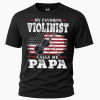 Violinist Call Me Papa Father's Day Cooling Performance Crew T-Shirt